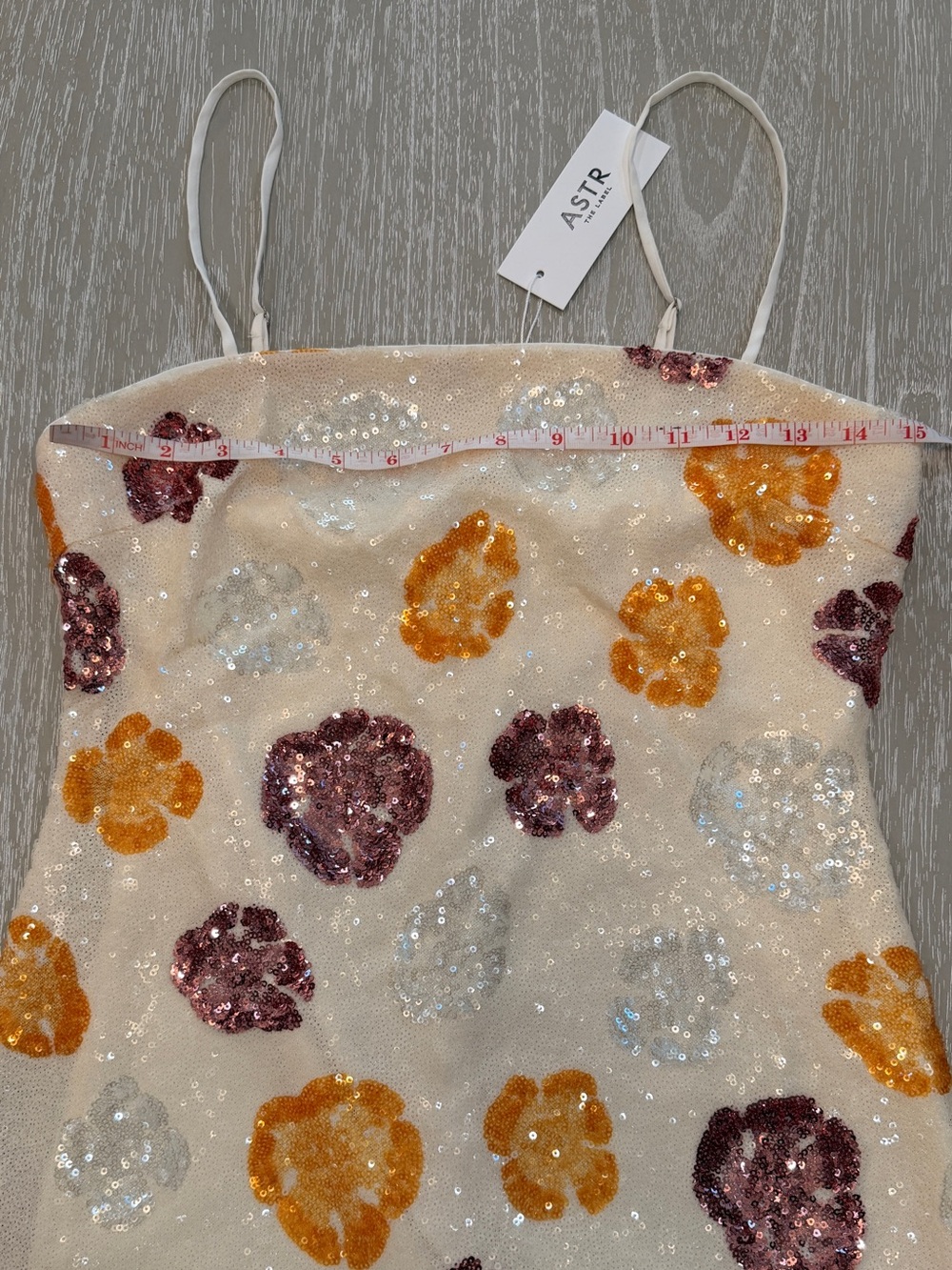 Abelia Sequin Floral Mini Dress ASTR The Label - Picture 4 of 8